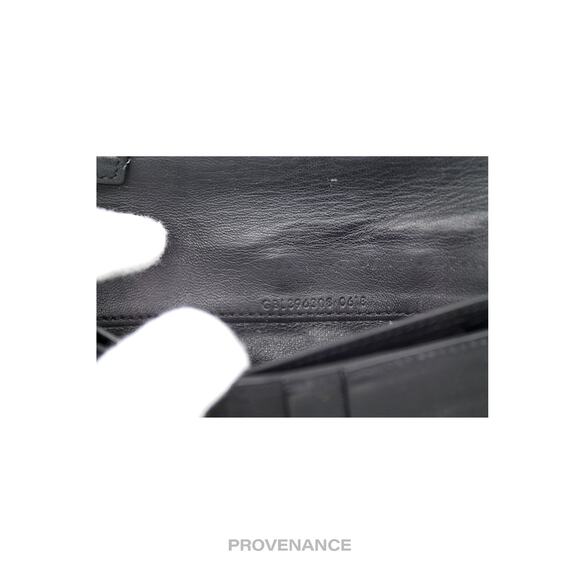 🔴 Saint Laurent Paris SLP Long Wallet - Black Croc Leather - Picture 8 of 8